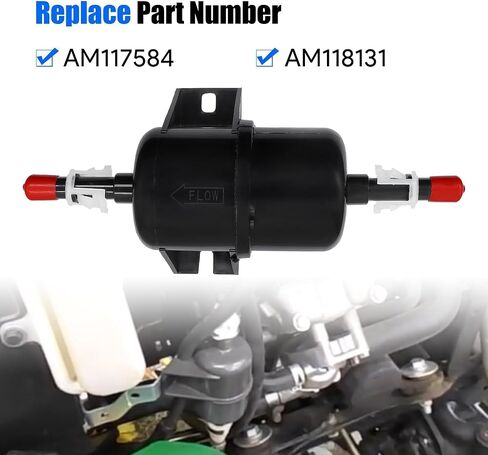 فلتر الوقود متوافق مع سلسلة John Deere Gators RSX 850i 860i XUV 590i 620i 625i 825i X720 X724 X728 X729 X730 X734 X738 X739 425 445 455 استبدال AM117584 AM118131 in Saudi Arabia