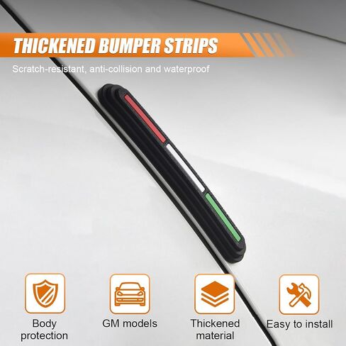 4PCS Car Door Edge Guard Protectors, Anti-Scratch Anti-Collision Car Door Rearview Bumper Guard Decorative Strip, Self-Adhesive Universal Auto Exterior Trim Sticker for Cars (Red/White/Green) in Saudi Arabia