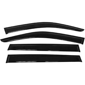 Front Rear Window Visor Acrylic Rain Guard Deflector 4pcs for Honda for Pilot 2016-2022 2mm-Size Black Slim Style Unfinished 08R04-TG7-101 FZ-WD-HP16 in Saudi Arabia