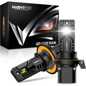 NIGHTEYE 9005 9006 Fog Light - 40000LM 6500K 9005/HB3 High Beam 9006/HB4 Low Beam Bulb LED Fog Light Kit, Plug and Play,Pack of 4 in Saudi Arabia