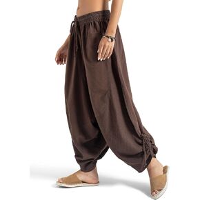 Women’s Cotton Bali Harem Pants – Relaxed Fit Yoga Lounge – Casual Summer Beach Trousers in Saudi Arabia