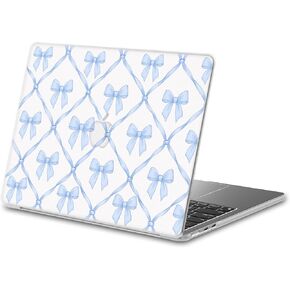 JOYLAND Plastic Hard Shell Case Compatible with MacBook Air 13 Inch Case A1932/A2179/A2337,Blue Bow Pattern Protective Hard Shell Case for MacBook Air 13 in Saudi Arabia