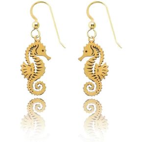 Gold Seahorse Earrings in Saudi Arabia