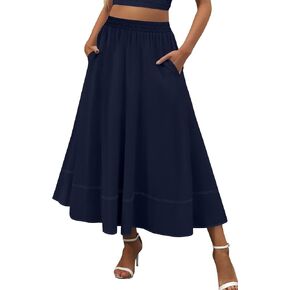 تنورة نسائية طويلة واسعة، تنانير طويلة بخصر عالٍ للنساء مع جيوب in Kuwait