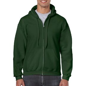 Gildan Adult Fleece Zip Hooded Sweatshirt, Style G18600 Forest Green, XL in Saudi Arabia
