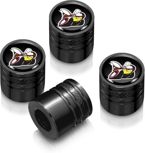 iPick Image for Dodge Scat-Pack Black on Black Aluminum Cylinder-Style Tire Valve Stem Caps in Saudi Arabia