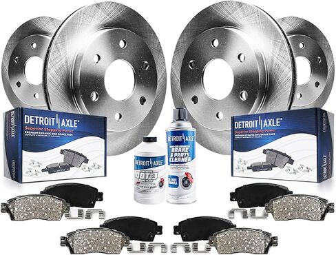Detroit Axle - Brake Kit for 6 Lug Ford F-150 2009 Disc Brake Rotors Ceramic Brake Pads Front and Rear Replacement in Saudi Arabia