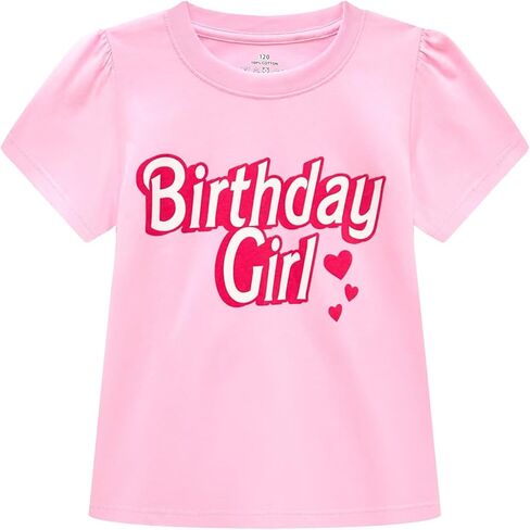 Cadidi Dinos Birthday Girls T-Shirt Cotton Short Sleeve Top Tee in Saudi Arabia