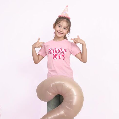 Cadidi Dinos Birthday Girls T-Shirt Cotton Short Sleeve Top Tee in Saudi Arabia