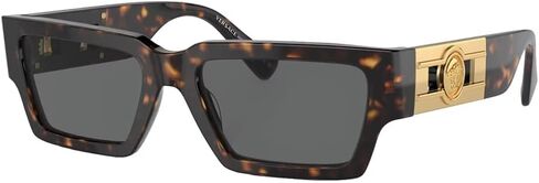 Versace Unisex Sunglasses Havana Frame, Dark Grey Lenses, 54MM in Saudi Arabia