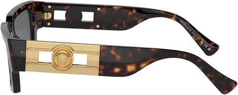 Versace Unisex Sunglasses Havana Frame, Dark Grey Lenses, 54MM in Saudi Arabia