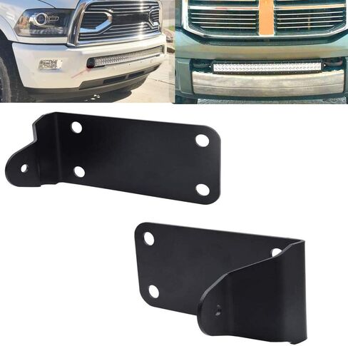 XJMOTO Front Lower Hidden Bumper Mounting Brackets Compatible with 40 inch Curved LED Light Bar Compatible with Dodge Ram 2500 3500 Models 2010-2019 in Saudi Arabia