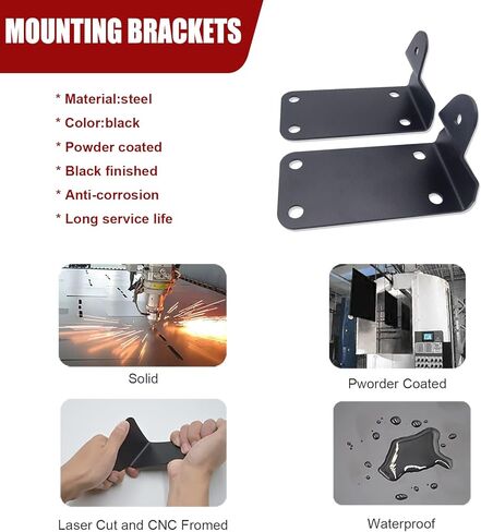 XJMOTO Front Lower Hidden Bumper Mounting Brackets Compatible with 40 inch Curved LED Light Bar Compatible with Dodge Ram 2500 3500 Models 2010-2019 in Saudi Arabia
