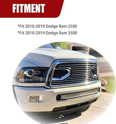 XJMOTO Front Lower Hidden Bumper Mounting Brackets Compatible with 40 inch Curved LED Light Bar Compatible with Dodge Ram 2500 3500 Models 2010-2019 in Saudi Arabia
