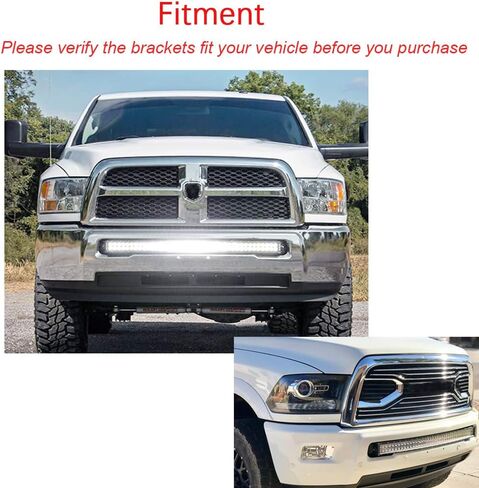 XJMOTO Front Lower Hidden Bumper Mounting Brackets Compatible with 40 inch Curved LED Light Bar Compatible with Dodge Ram 2500 3500 Models 2010-2019 in Saudi Arabia
