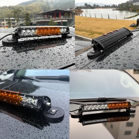 Magnetic Led Light Bar, IP67 Waterproof 54W Working Lights with Magnetic Mount, Spot Flood Combo Led Light, Amber Off Road Lights with Wiring Harness, Driving Lamp on Boats Truck SUV ATV UTV in Saudi Arabia