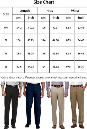 Men's Classic Fit Casual Stretch Pant with Pockets Premium No Iron in Saudi Arabia