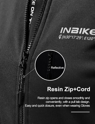 سترات INBIKE لركوب الدراجات للرجال والنساء، سترة دراجة حرارية مقاومة للرياح وقابلة للتنفس وعاكسة للرياح مع جيب in Saudi Arabia