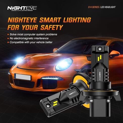 NIGHTEYE 9005 9006 مصباح الضباب - 40000LM 6500K 9005/HB3 شعاع عالٍ 9006/HB4 مصباح ضباب LED منخفض الشعاع، التوصيل والتشغيل، حزمة من 4 in Saudi Arabia