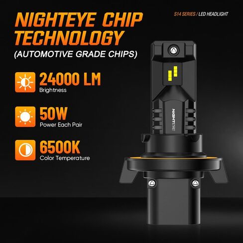 NIGHTEYE 9005 9006 مصباح الضباب - 40000LM 6500K 9005/HB3 شعاع عالٍ 9006/HB4 مصباح ضباب LED منخفض الشعاع، التوصيل والتشغيل، حزمة من 4 in Saudi Arabia
