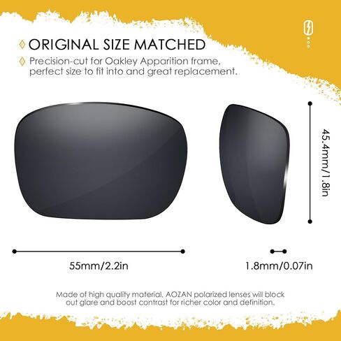 عدسات بديلة ANSI Z87.1 لنظارات Oakley Apparition OO9451 الشمسية in Kuwait