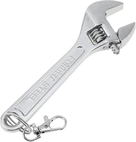 6 inch Mini Wrench Keychain, Stainless Steel Wrench Key Chain, Adjustable Keyring Spanner Keychain, Small Key Ring Tools for Men Women (Black) in Saudi Arabia