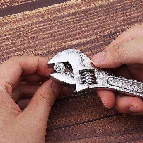 6 inch Mini Wrench Keychain, Stainless Steel Wrench Key Chain, Adjustable Keyring Spanner Keychain, Small Key Ring Tools for Men Women (Black) in Saudi Arabia