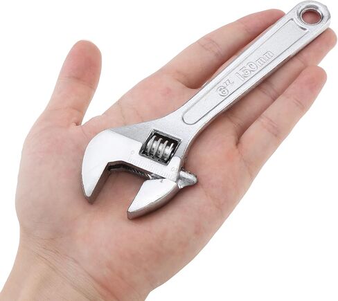 6 inch Mini Wrench Keychain, Stainless Steel Wrench Key Chain, Adjustable Keyring Spanner Keychain, Small Key Ring Tools for Men Women (Black) in Saudi Arabia