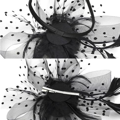 Fascinators Hat Kentucky Derby Tea Party Headwear for Women Girls Flower Mesh Ribbons Feathers Headband in Kuwait