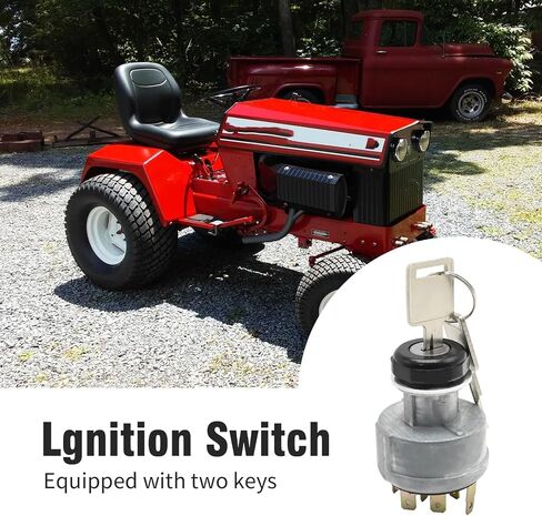 31-280 4 Positions 7-Pins Ignition Switch with 6693241 Keys, Replacement for Tractors,Replaces 6693241 in Saudi Arabia