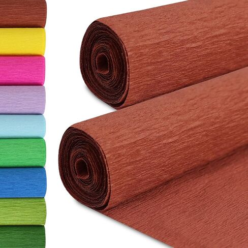 BEISHIDA Yellow Crepe Paper, 9.8 Inch Wide x 8ft Long, Heavy Duty for Flower Making, Birthday & Wedding Decorations, DIY Craft (2 Rolls) in Saudi Arabia