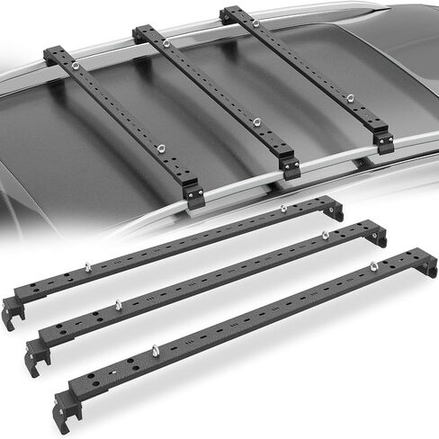 Heavy Duty 400 LBS Roof Rack Cross Bars Compatible with Flush & Raised Side Rails, Adjustable Crossbars Cargo Carrier Rooftop Luggage Fit Most SUVs Cars Vehicles in Saudi Arabia