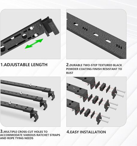 Heavy Duty 400 LBS Roof Rack Cross Bars Compatible with Flush & Raised Side Rails, Adjustable Crossbars Cargo Carrier Rooftop Luggage Fit Most SUVs Cars Vehicles in Saudi Arabia
