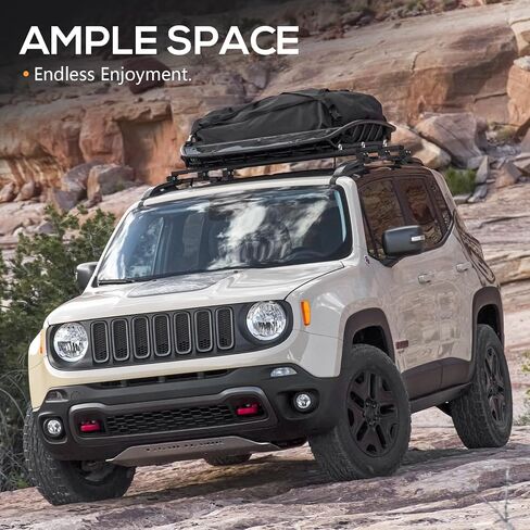 Heavy Duty 400 LBS Roof Rack Cross Bars Compatible with Flush & Raised Side Rails, Adjustable Crossbars Cargo Carrier Rooftop Luggage Fit Most SUVs Cars Vehicles in Saudi Arabia