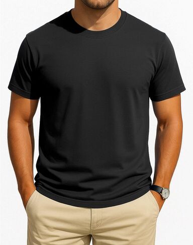Men's T-Shirts Casual Crew Neck Short Sleeve Fashion Tee Shirts in Saudi Arabia