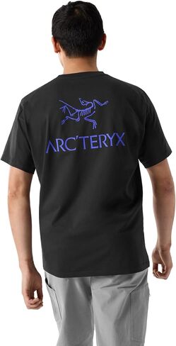 قميص Arc'teryx Kragg SL مصنوع من القطن على شكل طائر SS للرجال | تي شيرت قطني للتسلق مع رسم طائر وعلامة نصية in Saudi Arabia