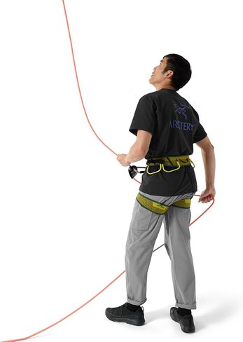قميص Arc'teryx Kragg SL مصنوع من القطن على شكل طائر SS للرجال | تي شيرت قطني للتسلق مع رسم طائر وعلامة نصية in Saudi Arabia