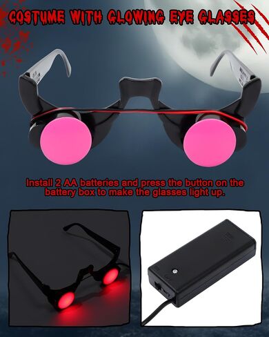 Xtinmee Grim Reaper Costume Scary Halloween Costume for Adult with Glowing Eyes Scythe Skull Gloves Grim Reaper Chain for Halloween Cosplay Gift in Saudi Arabia