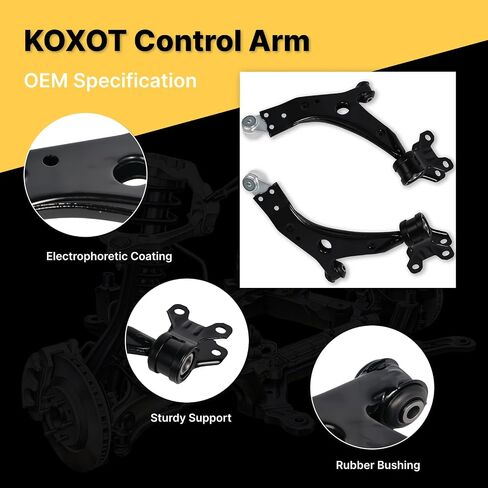 4Pc Front Lower Control Arm w/Ball Joint Driver Passenger Side Stabilizer Sway Bar End Links Compatible With for Ford 2014 2015 2016 2017 2018 2019 Escape K622136 K622161 524-113 524-114 K750554 in Saudi Arabia