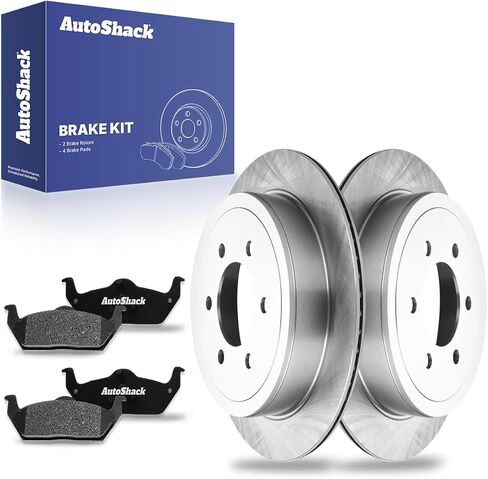 وسادات الفرامل السيراميكية لدوارات الفرامل الخلفية من AutoShack | بديل لسيارة فورد F-150 هيريتاج 2004-2011 F-150 2006-2008 لينكولن مارك LT 3.5L 3.7L 4.2L 4.6L 5.0L 5.4L V8 4WD AWD RWD | طقم فرامل 6 قطع in Saudi Arabia