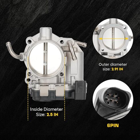 Electric Throttle Body Fit for Volkswagen Beetle 2006 2007 2.5L, Fit for Rabbit 2006 2007 2.5L, Fit for Bora 2005-2007 2.5L,Fit for Jetta 2005-2007 2.5L, Replace for 67-4013, 1540222 in Saudi Arabia