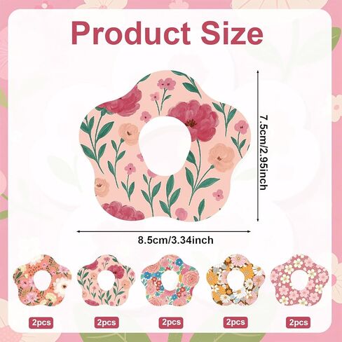 10pcs Adhesive Patches for Dexcom G7, 5 Styles Flower Shape Sensor Monitor Covers with Holes Waterproof Breathable CGM Over Patches Adhesive Sensor Stickers in Saudi Arabia