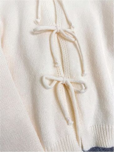OYOANGLE Women's Maternity Bow Tie Front Cardigan Sweater Lightweight Long Sleeve Dressy Sweaters in Saudi Arabia