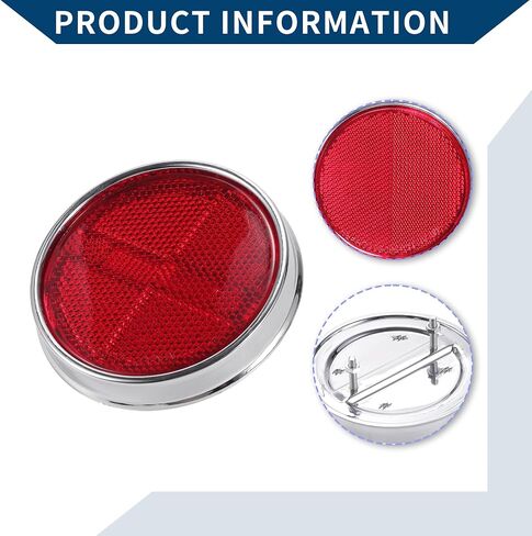 No.8191069015 Bumper Reflector for Toyota Land Cruiser FJ25 FJ40 FJ55 1958-1973 / Rear Bumper Reflector Side Marker/Durable ABS / 1 Pair Red in Saudi Arabia