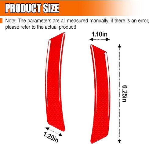 Car Wheel Eyebrow Reflective Stickers, Automotive Exterior Accessories Door Reflector Guard Strip, Night Safety Warning Sticker for Car Wheel Well Arch & Side Bumper Fenders (Yellow/2PCS) in Saudi Arabia