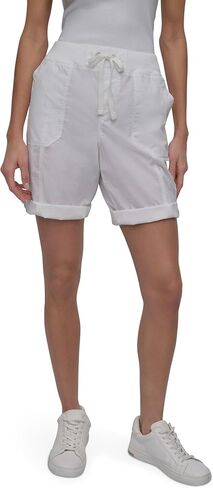 DKNY Women's Poplin Long Convertible Cargo Short in Kuwait
