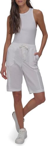 DKNY Women's Poplin Long Convertible Cargo Short in Kuwait