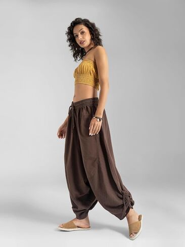 Women’s Cotton Bali Harem Pants – Relaxed Fit Yoga Lounge – Casual Summer Beach Trousers in Saudi Arabia