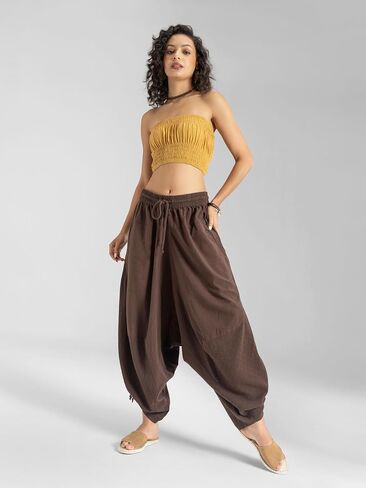 Women’s Cotton Bali Harem Pants – Relaxed Fit Yoga Lounge – Casual Summer Beach Trousers in Saudi Arabia
