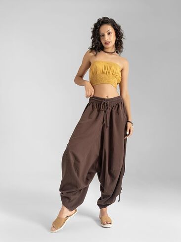 Women’s Cotton Bali Harem Pants – Relaxed Fit Yoga Lounge – Casual Summer Beach Trousers in Saudi Arabia